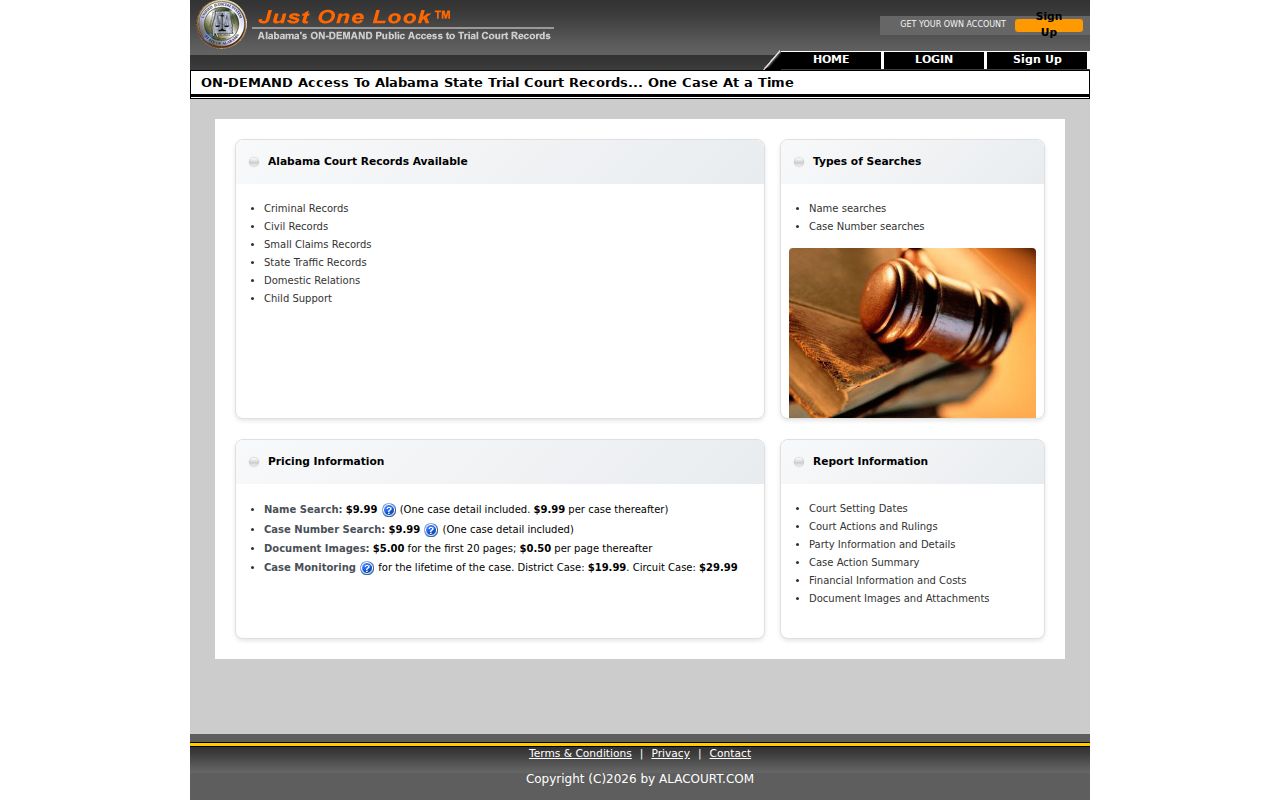 Blount County court records Alacourt ACCESS portal